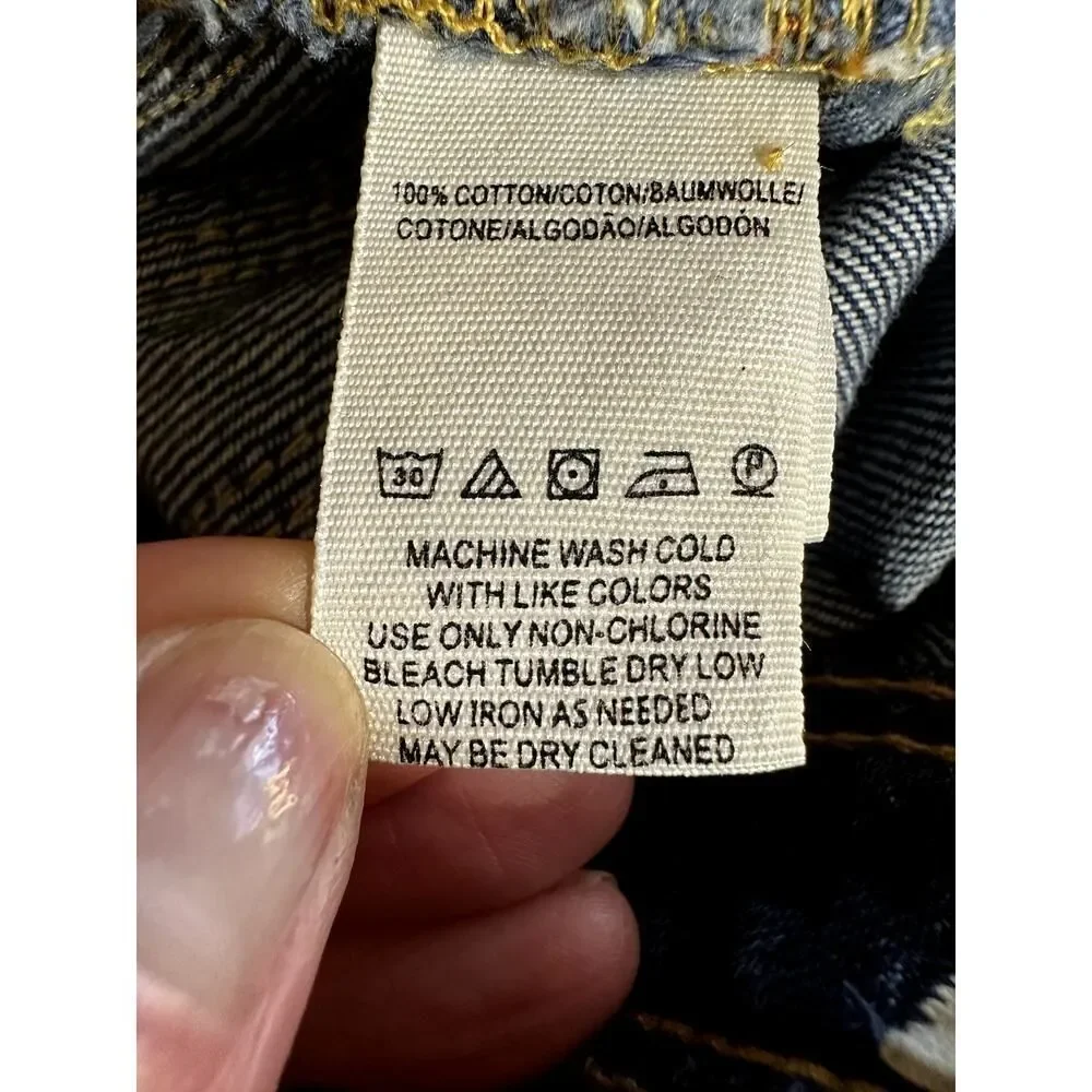 WE THE FREE/FREE PEOPLE Women's Over The Rainbow Flare Denim Jeans Blue Size 27
